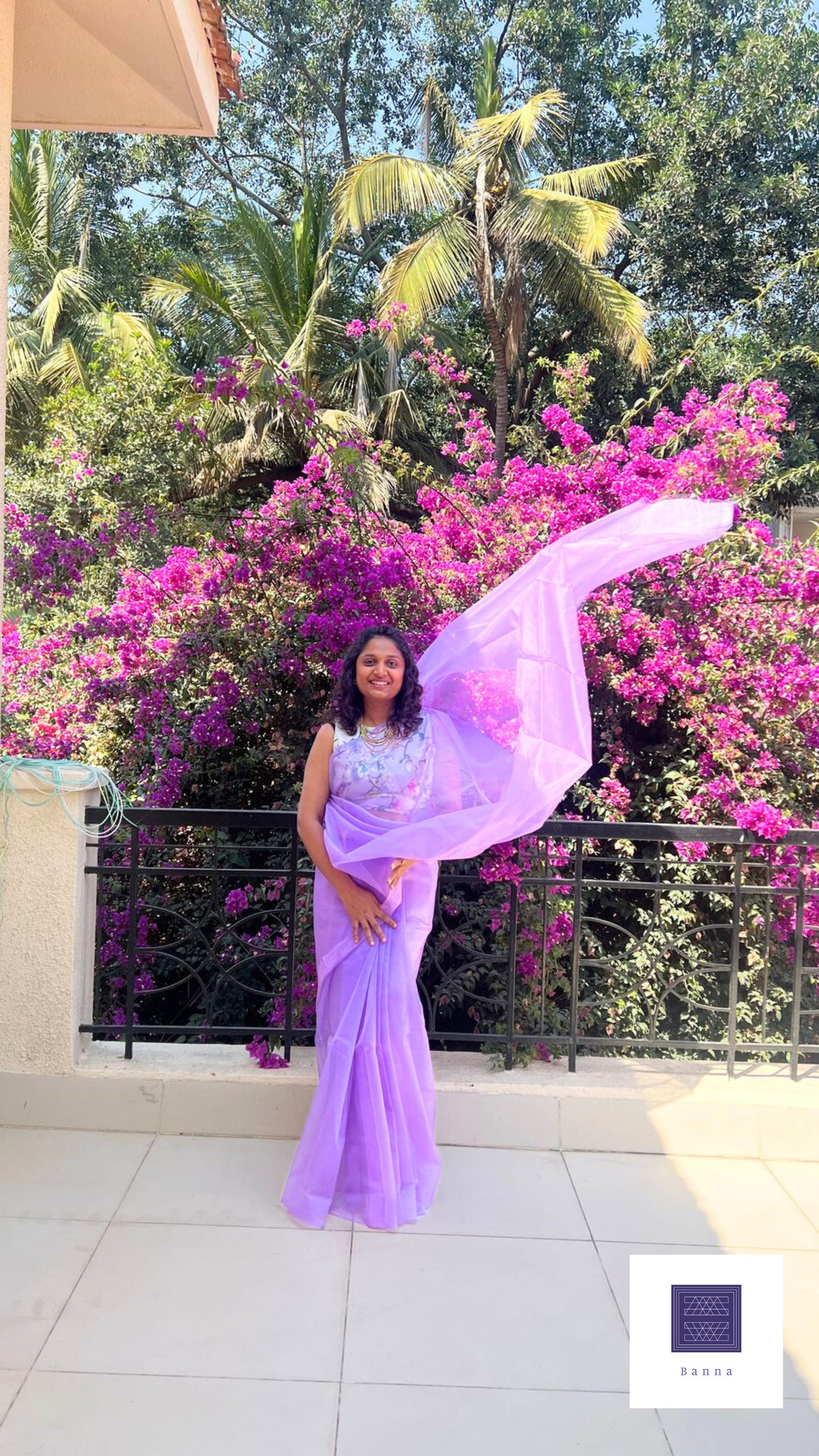 Lovely Lavender - Solid Organza dual Pastel Saree