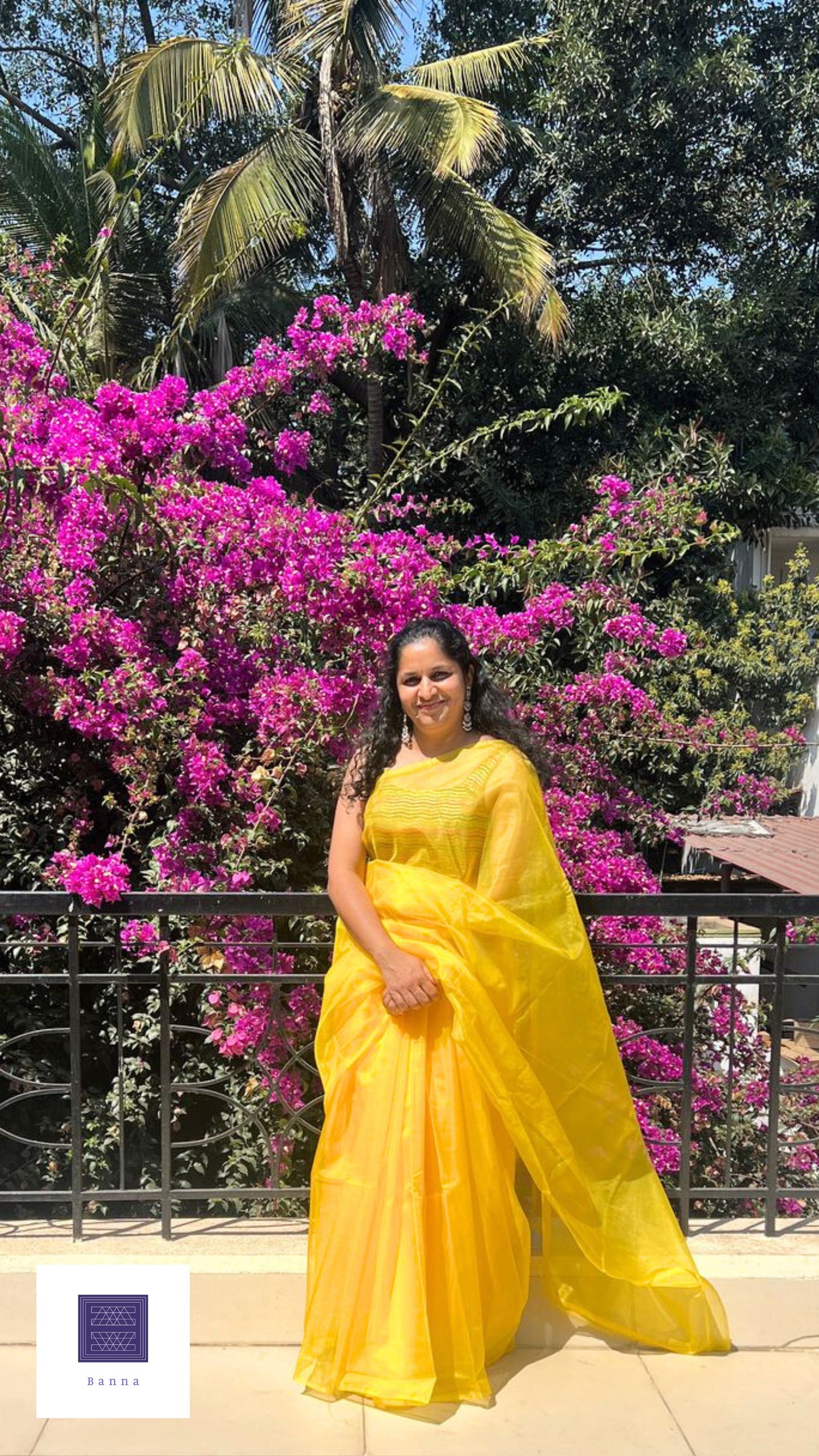 Yellow Organza Solid Saree - Perfect haldi saree