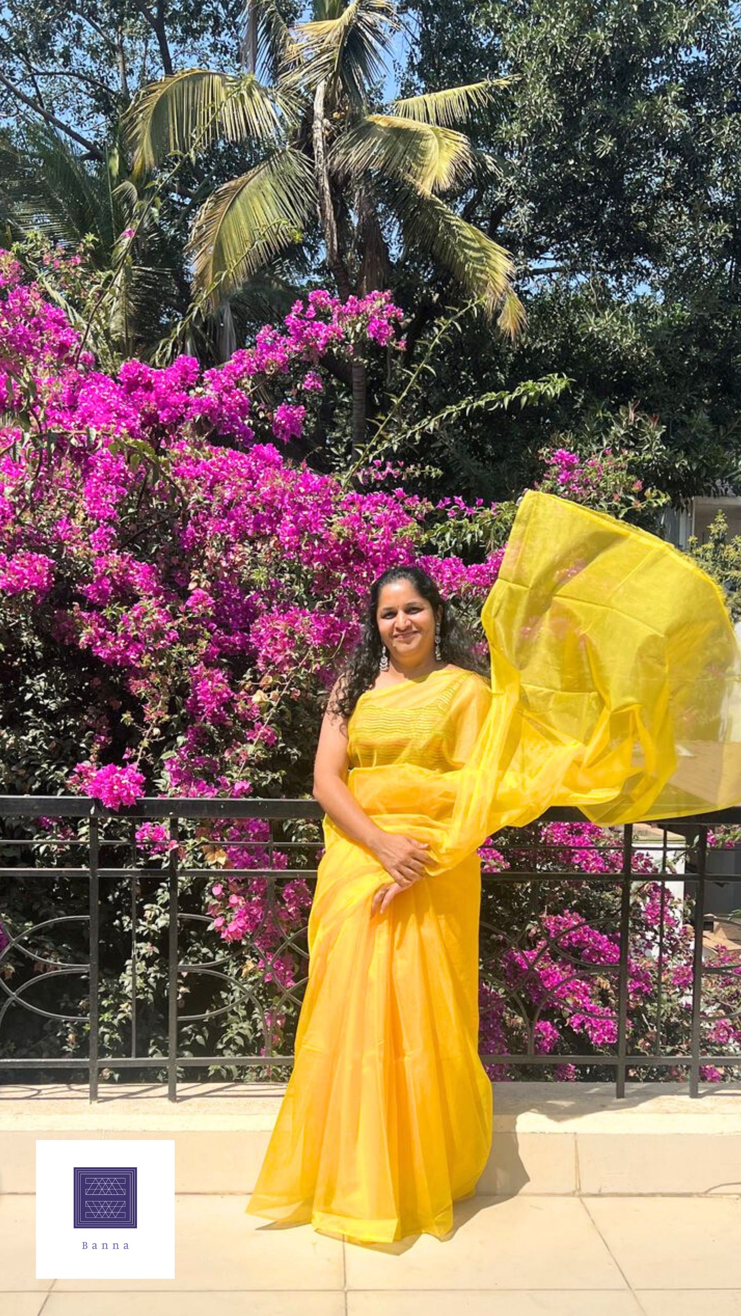 Yellow Organza Solid Saree - Perfect haldi saree