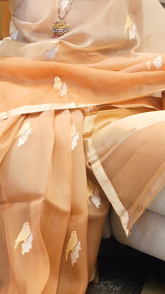 Pure Kora Silk ombre in Beige