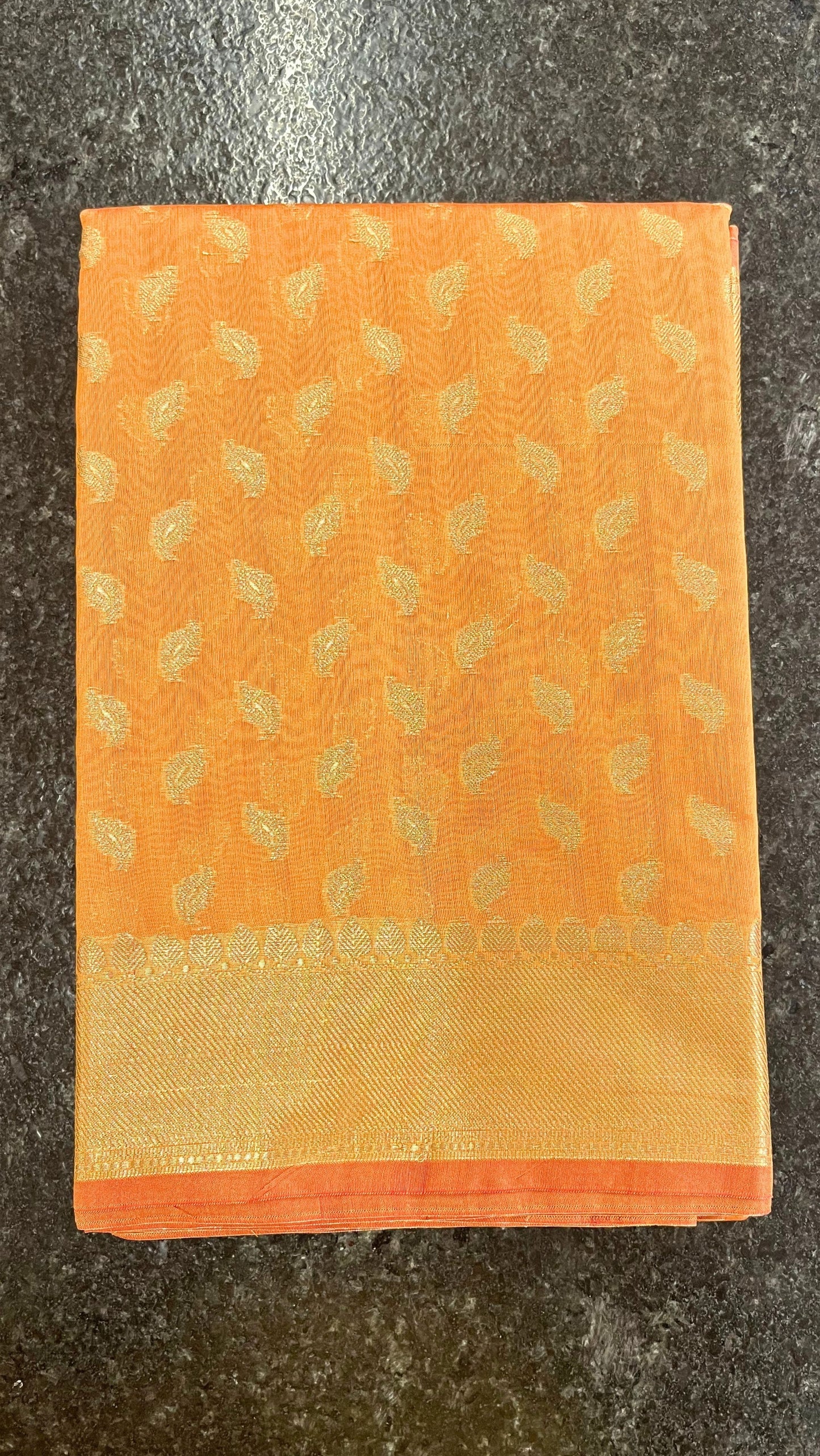 Cotton Silk Saree - Orange