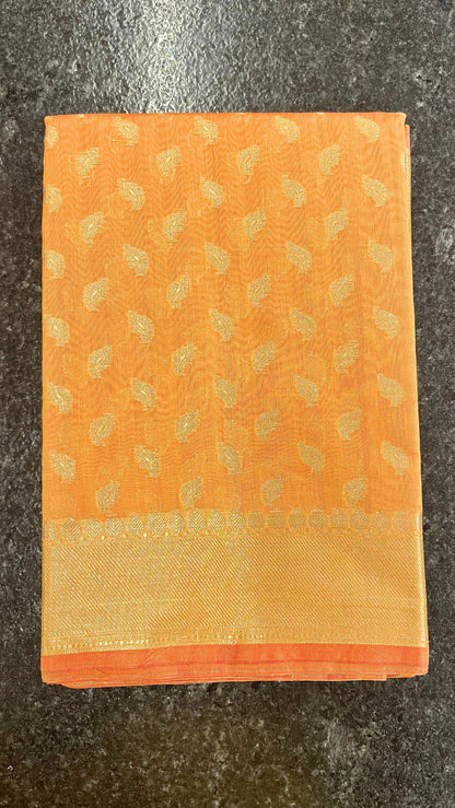 Cotton Silk Saree - Orange