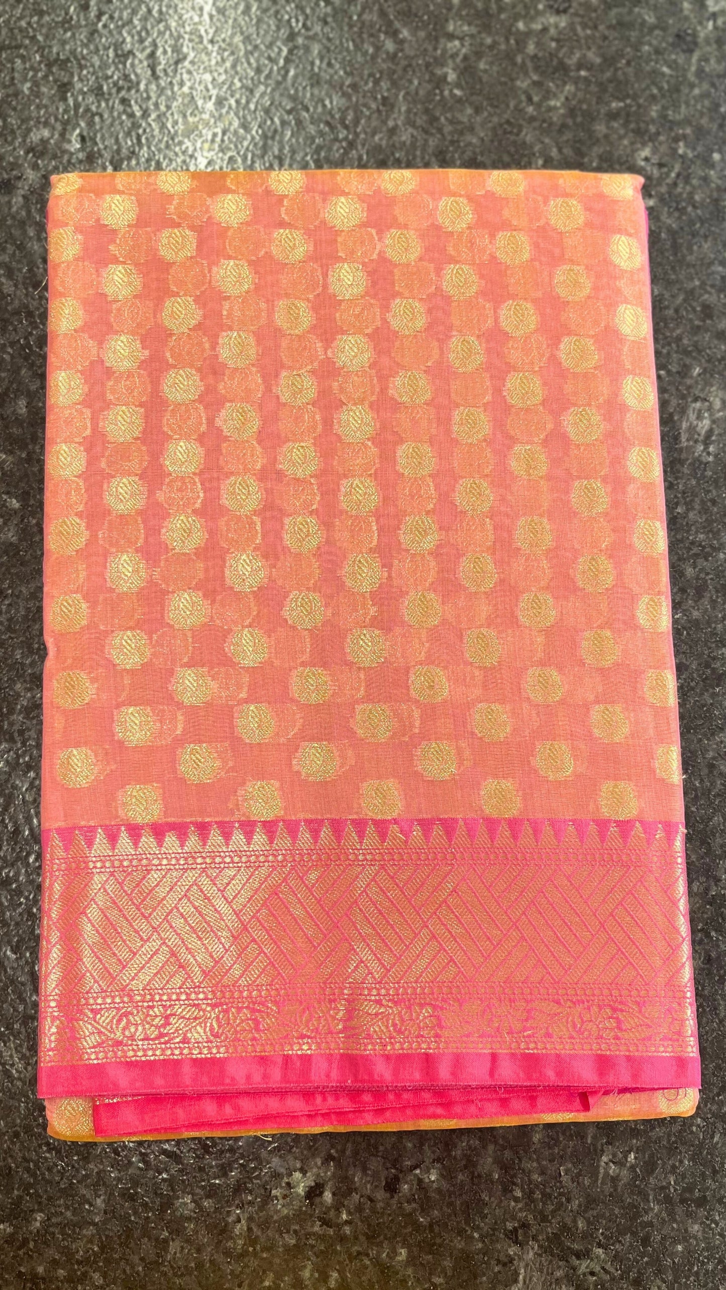 Cotton Silk Saree - Pink and Majenta