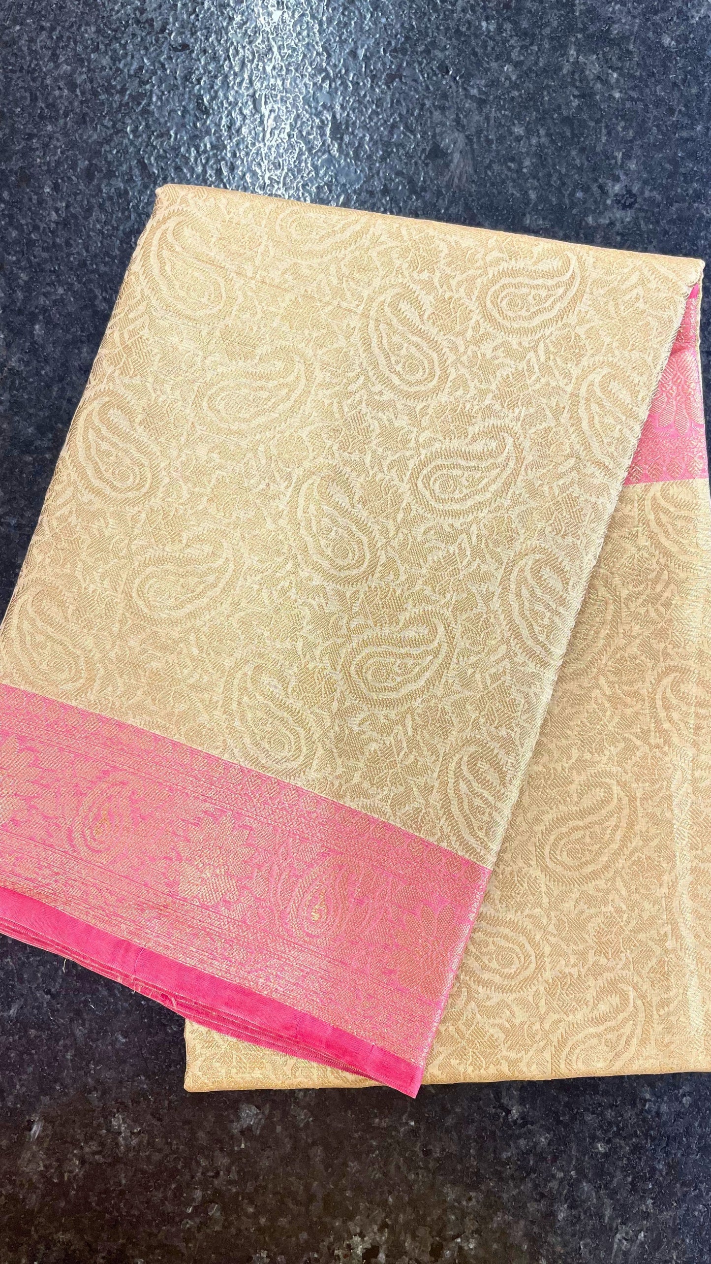 Cotton Silk Saree - Off White and Pink