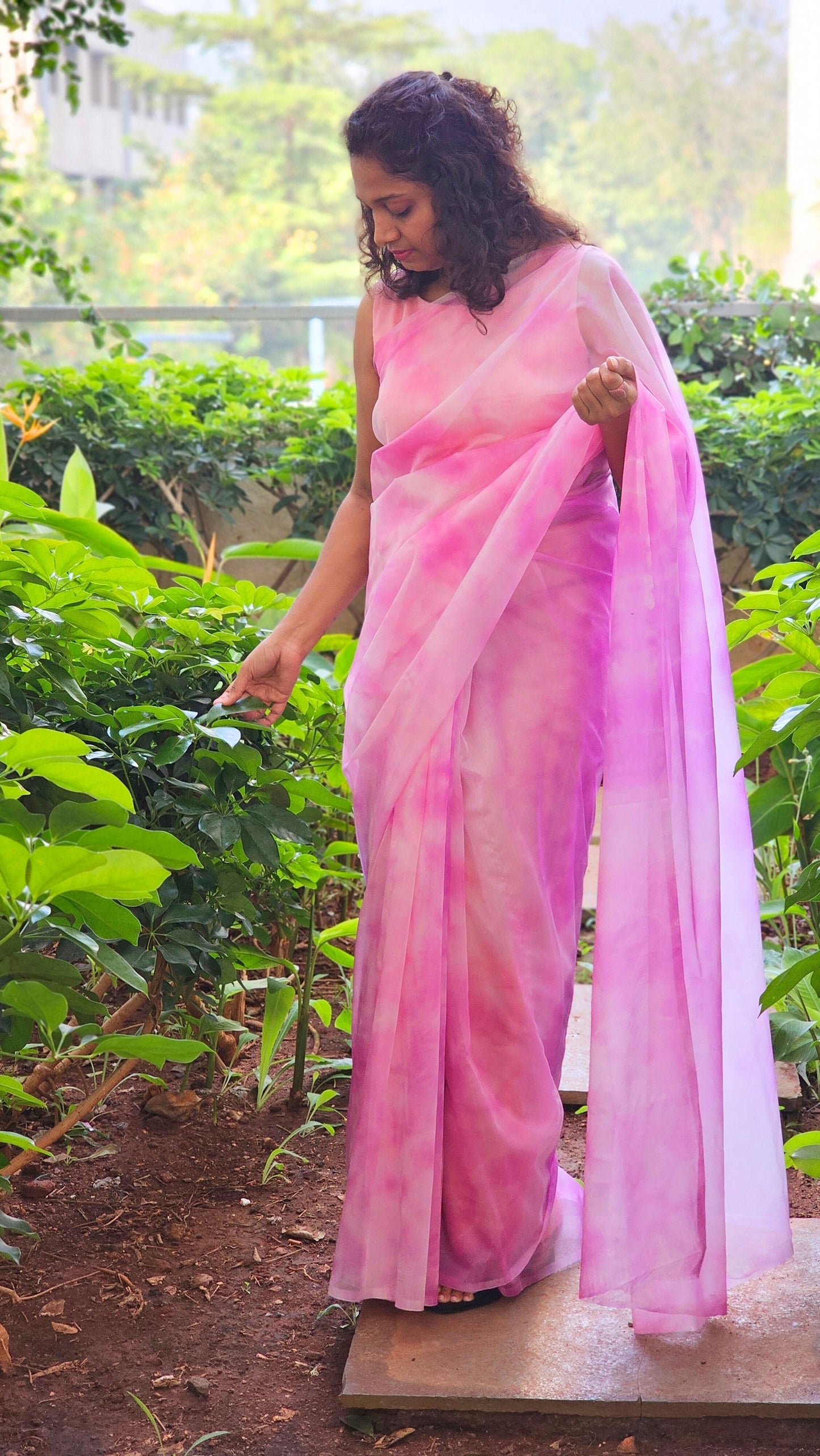 Mountain Flower (Bettada Hoovu) - Banna's signature organza saree