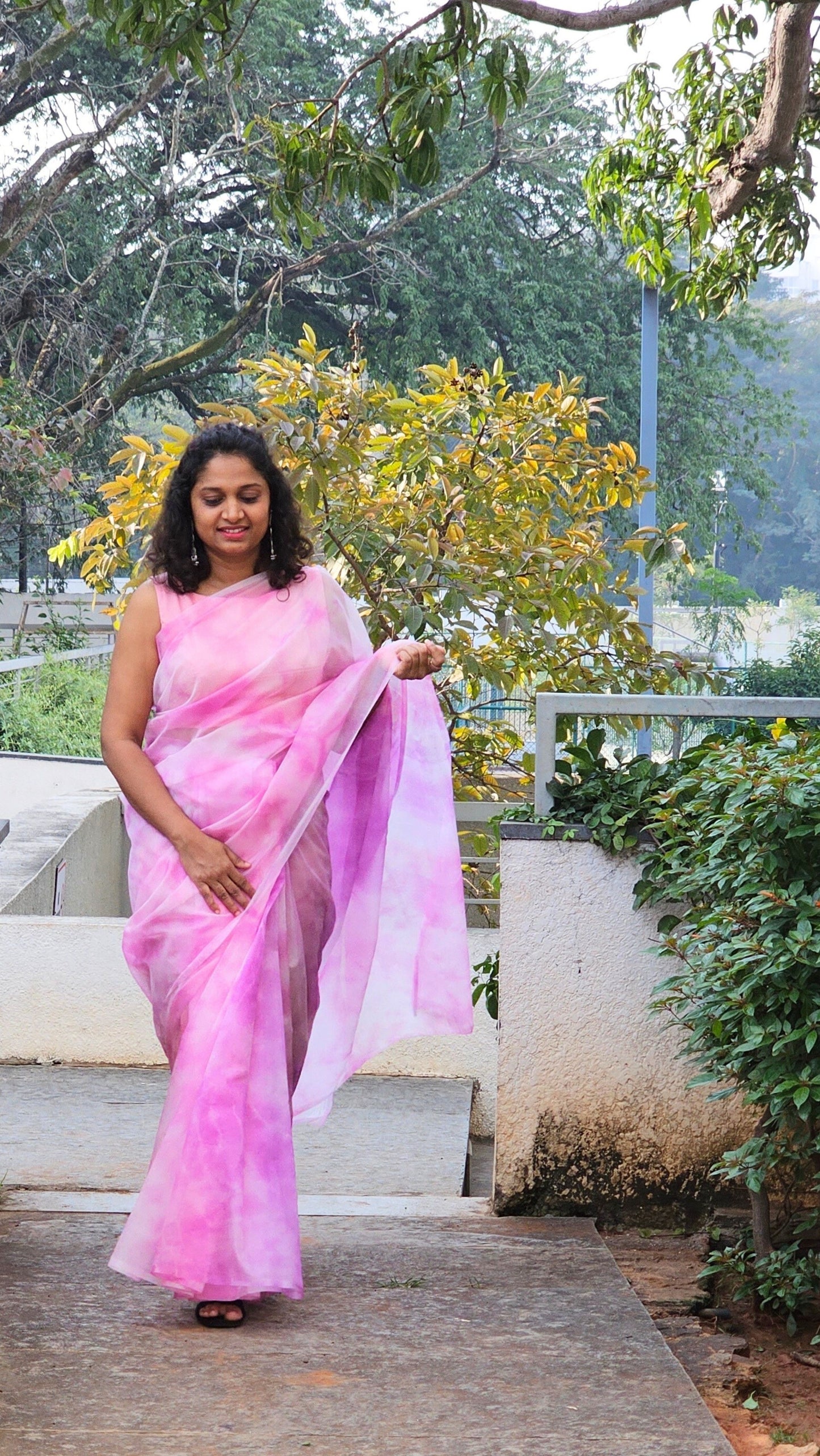 Mountain Flower (Bettada Hoovu) - Banna's signature organza saree