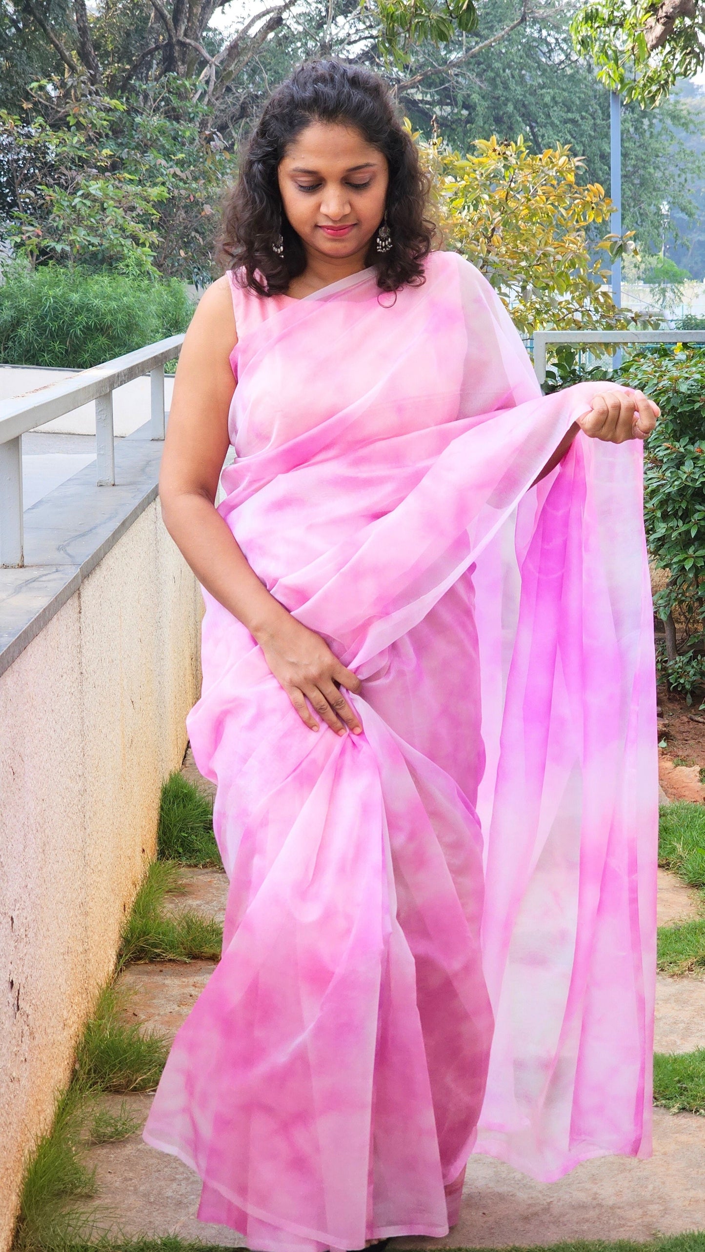 Mountain Flower (Bettada Hoovu) - Banna's signature organza saree