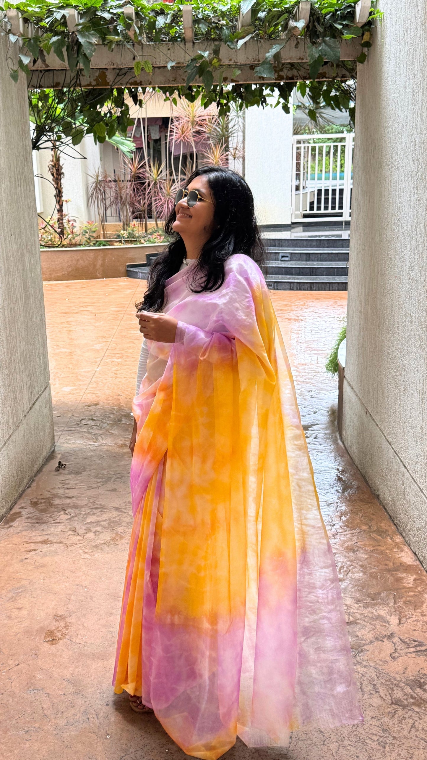 Orange Wedding Bouquet  - Banna's signature organza saree