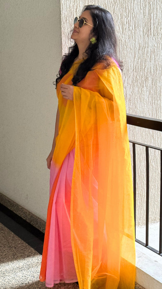 Lantana Camara (Beli Hoovu) - Banna's signature organza saree