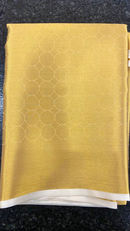 Tissue Brocade saree Kanjeevaram weaving - Off White and Gold