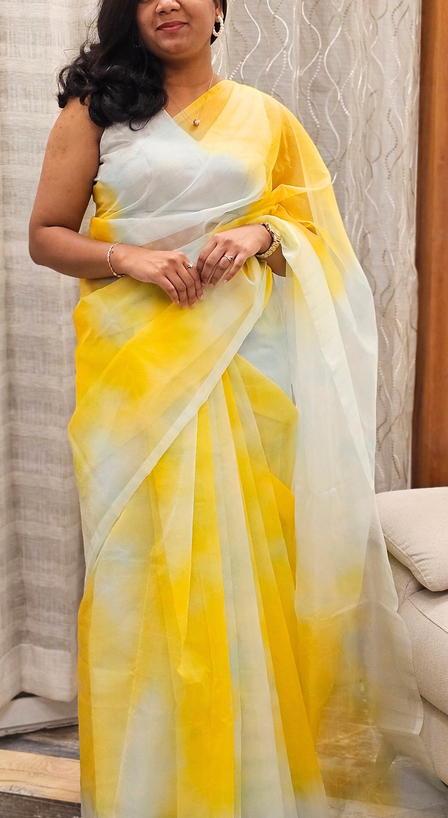 Yellow cloud - Banna's signature saree