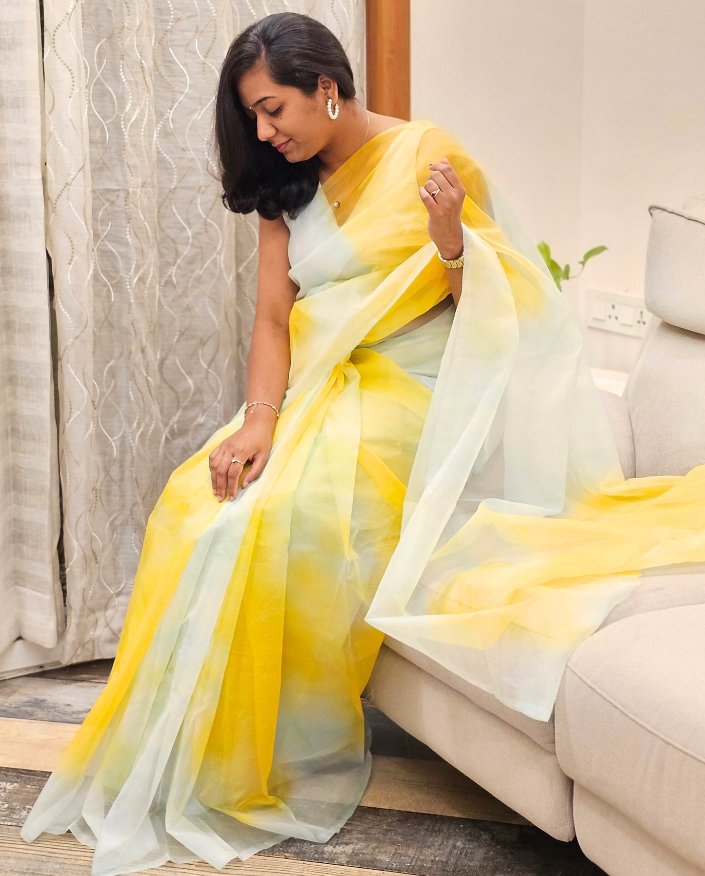 Yellow cloud - Banna's signature saree