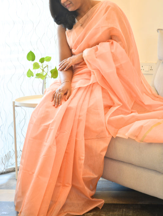 Work love, everyday saree - Light Orange