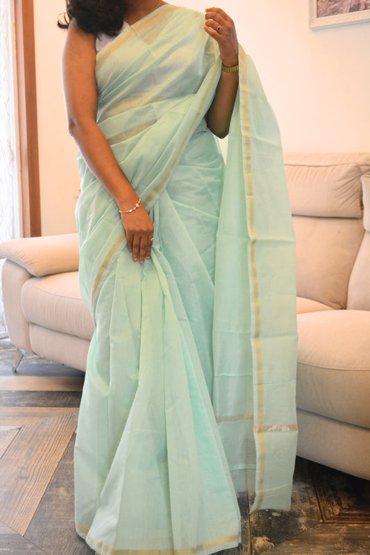 Work love, everyday saree - Cyan