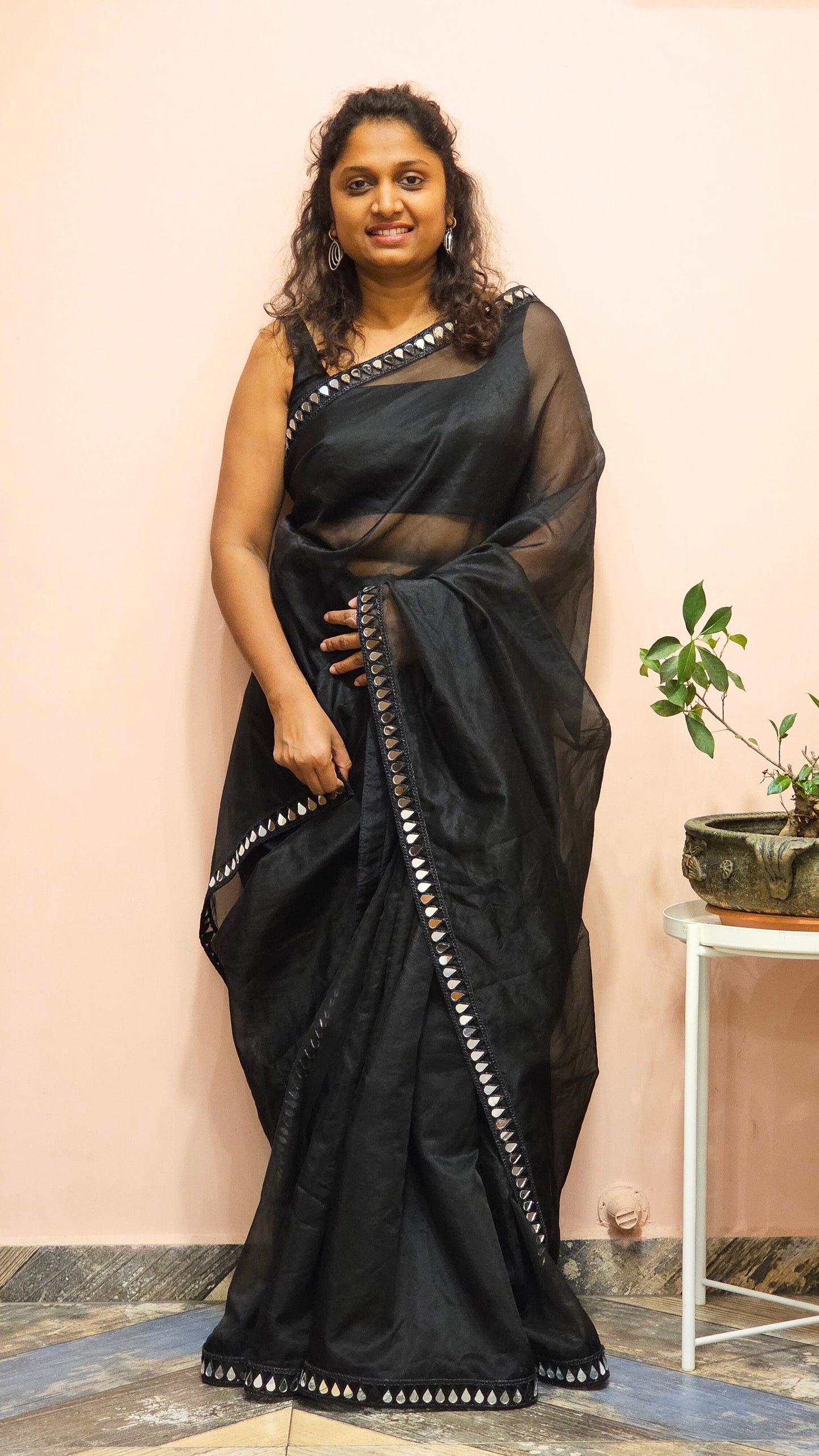 Black is Beautiful! Organza Saree