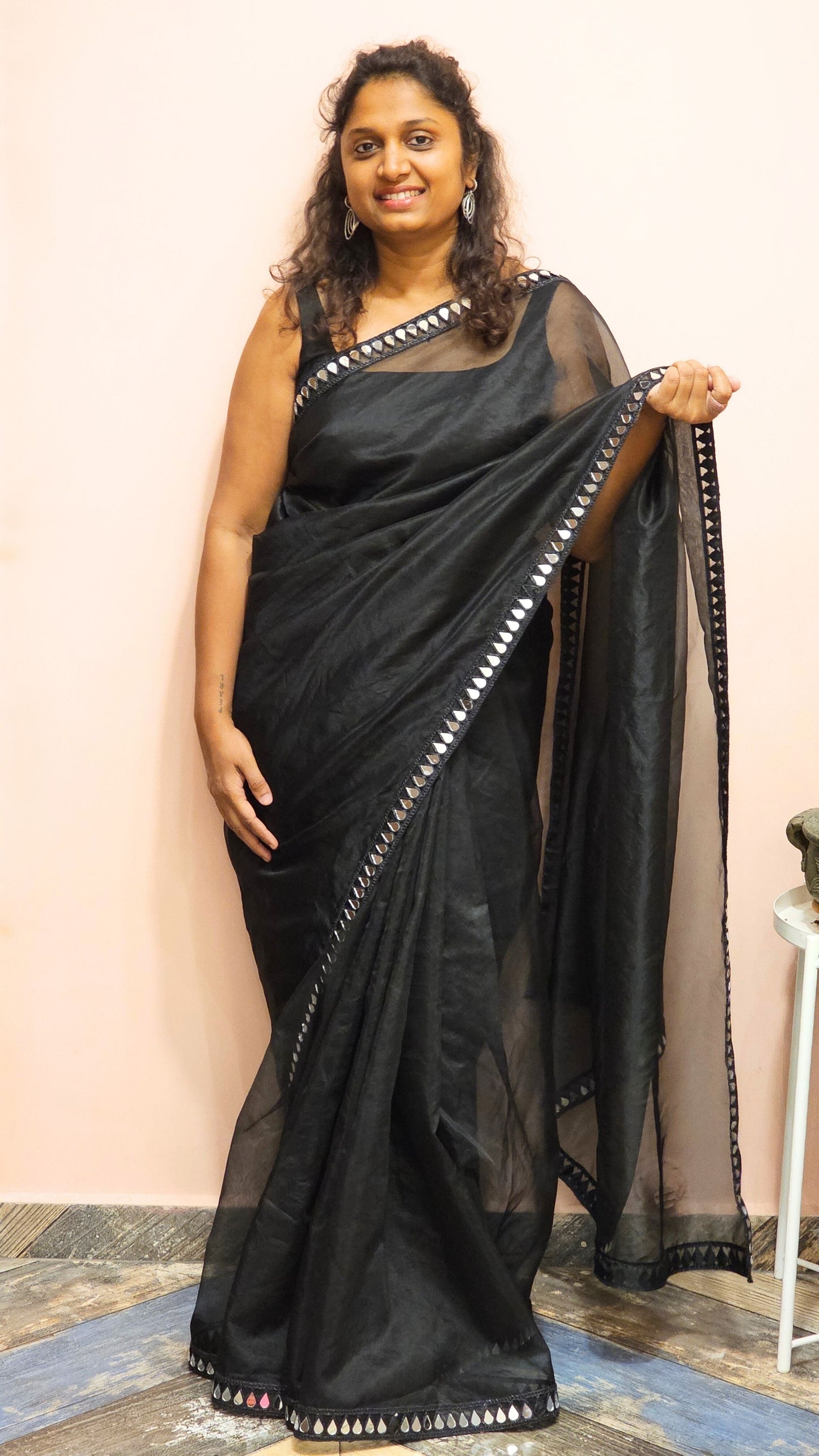 Black is Beautiful! Organza Saree