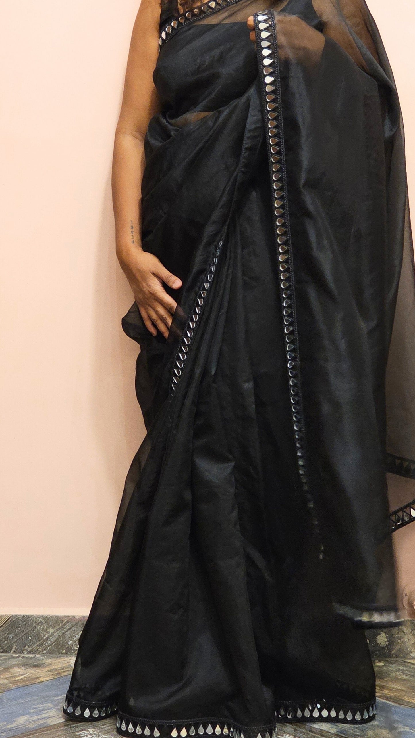 Black is Beautiful! Organza Saree