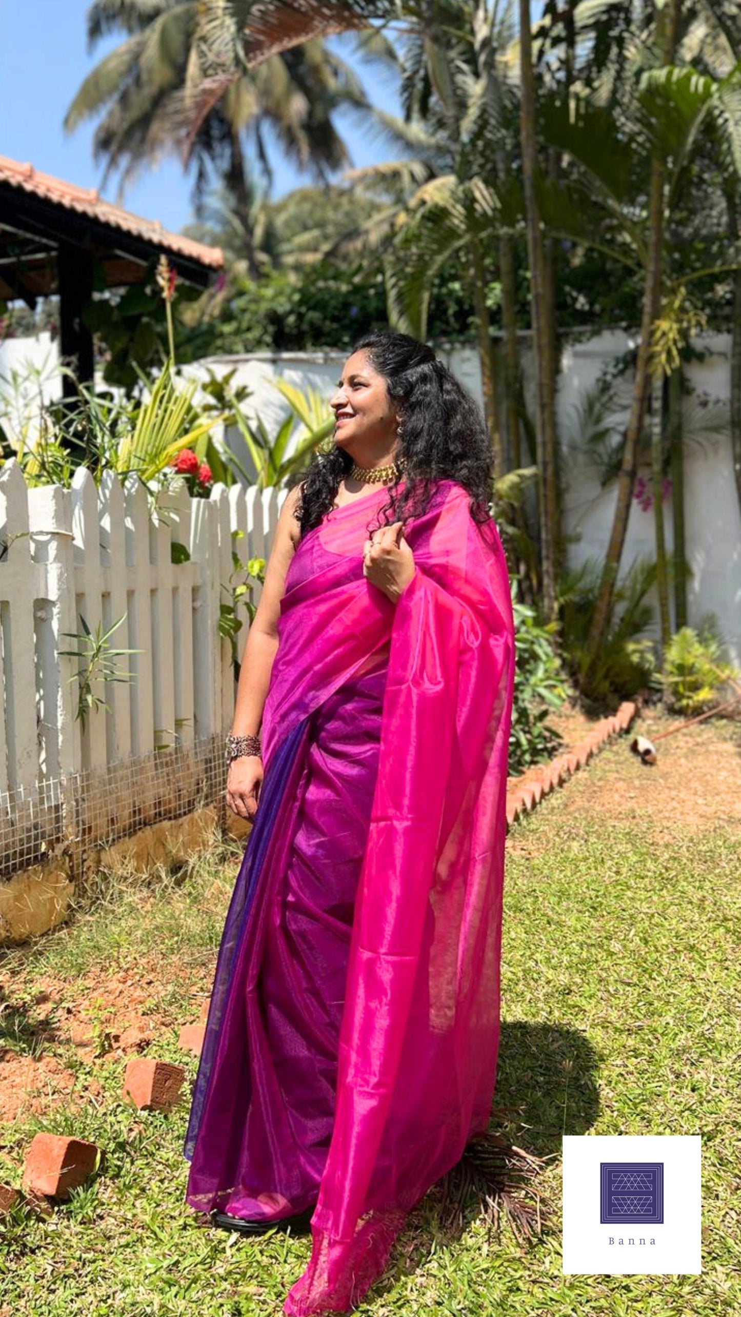 Colors of space - Banna's signature organza saree