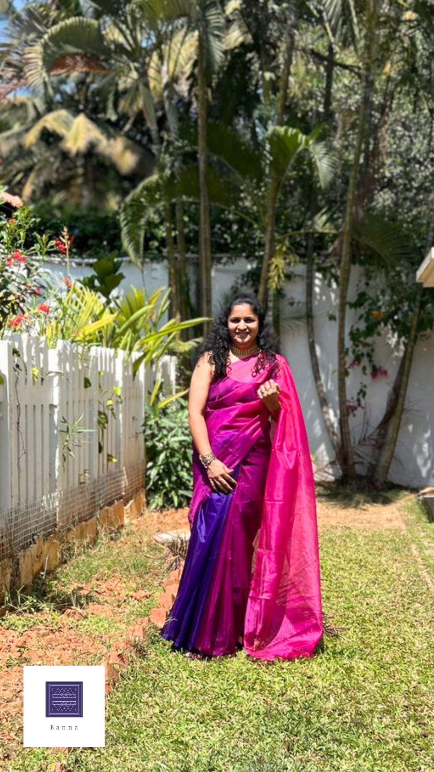 Colors of space - Banna's signature organza saree