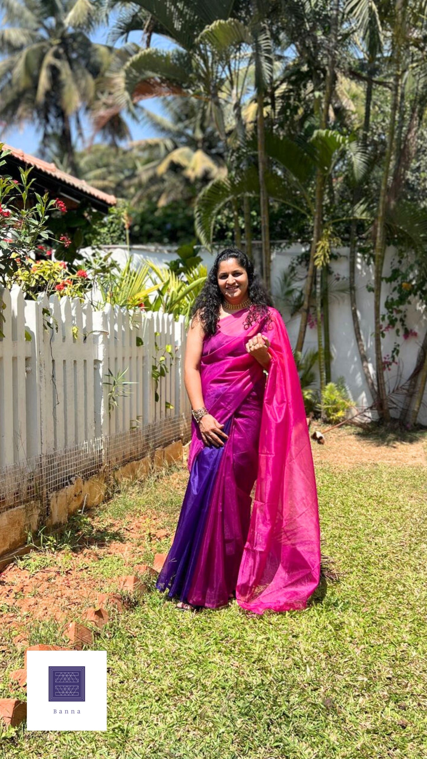 Colors of space - Banna's signature organza saree