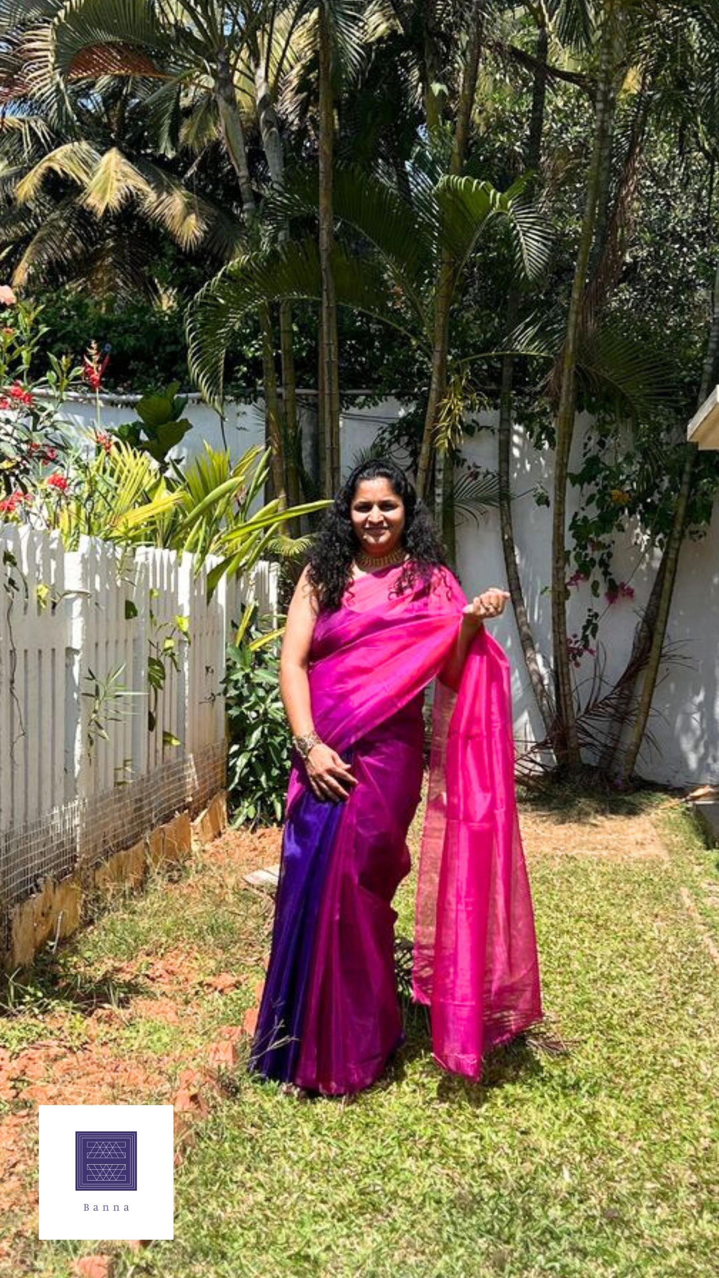 Colors of space - Banna's signature organza saree